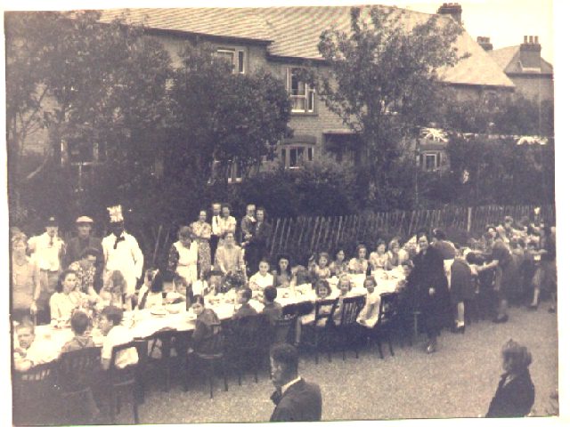 photo of the Brown Street Coronation Day Party from 1952